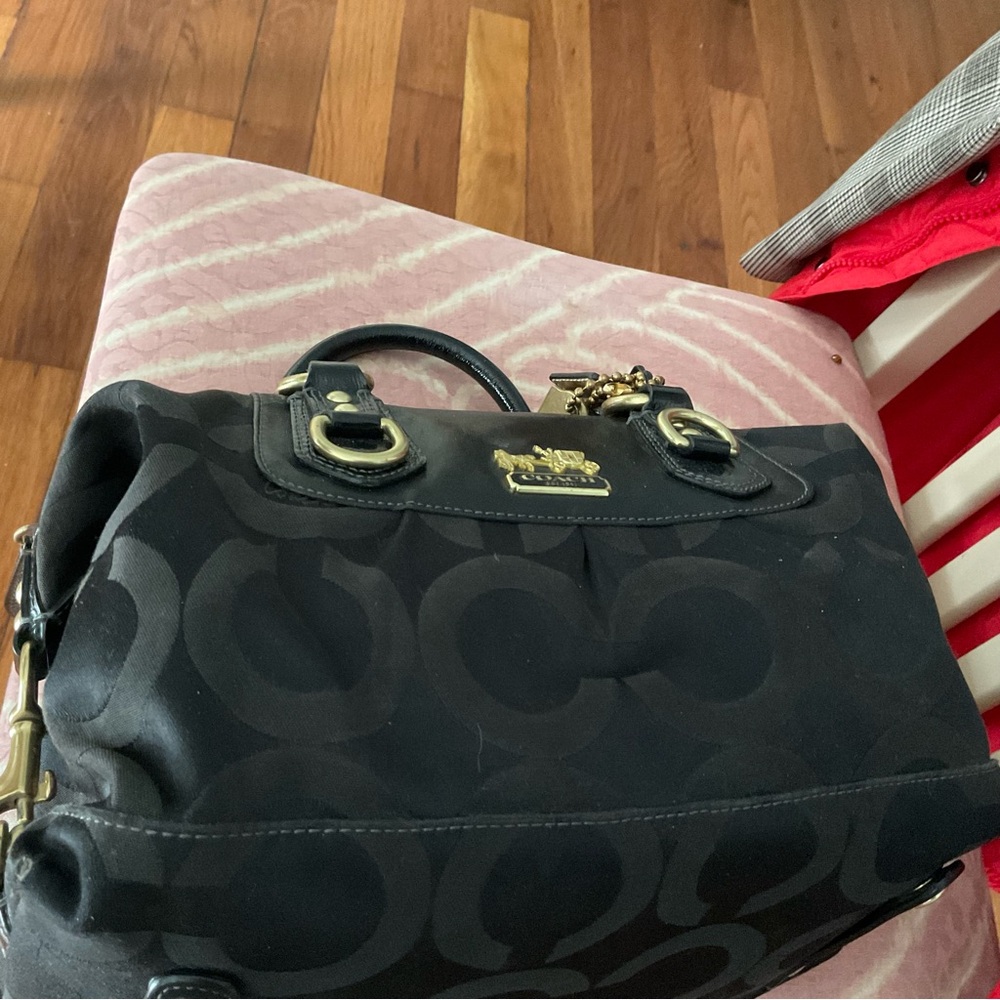 Coach Madison's black satchel has three tags and is in EUC - Picture 11 of 13